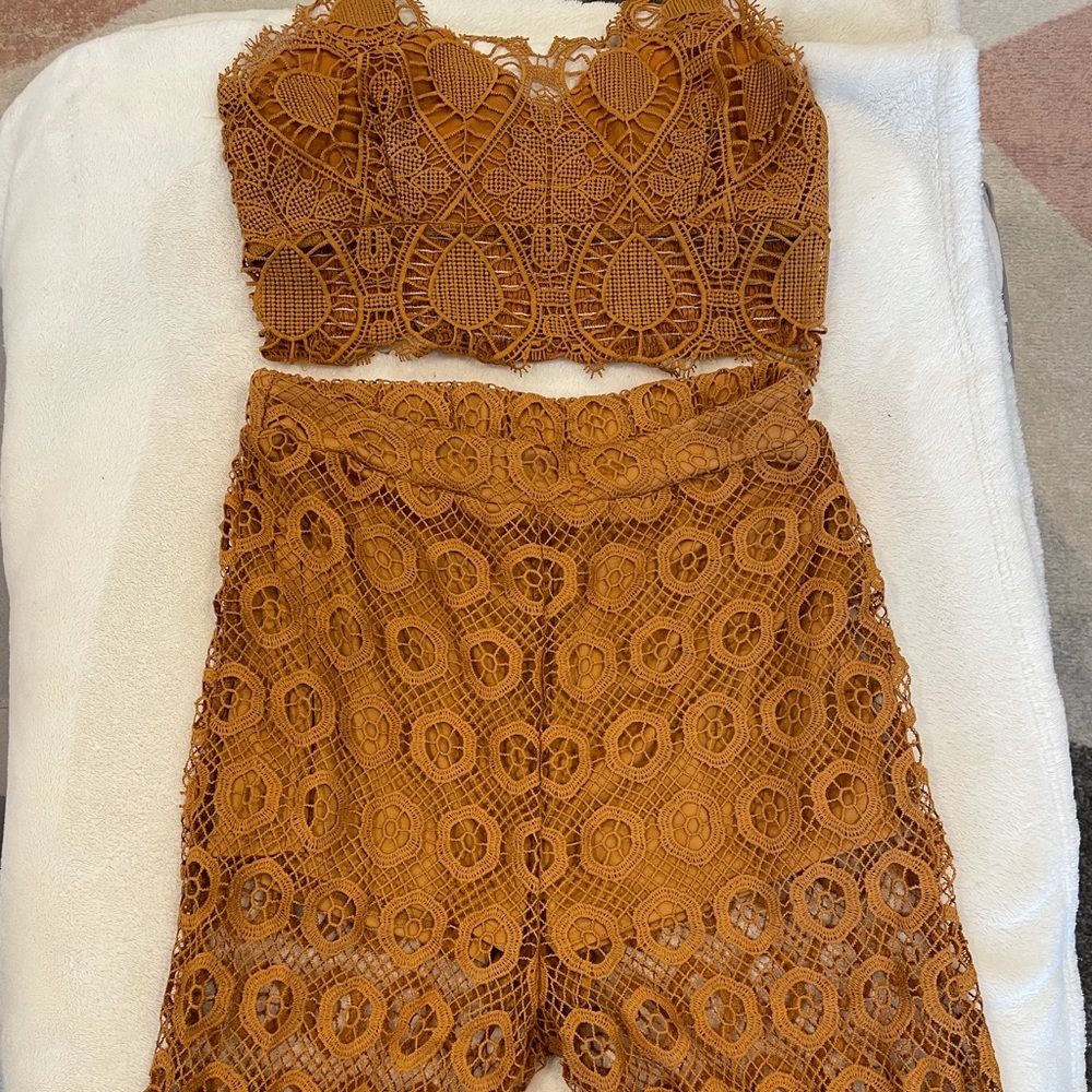 Crochet pant set